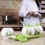 Kitchen seasoning box/Ceramic Condiment Storage Container with Pallet Salt jar Three-Piece Set
