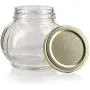 Klare 8 oz Runde Facett Glasbehälter mit Gold Metall Plastikdeckel (3er Set) Bleifrei, Luftdicht – Für Hochzeiten und Babypartys, etc.!