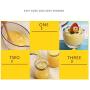 XICHEN 1set (6 jars With 6 flower-type dessert spoon) Egg shell glass pudding cup Yoghurt Jars pudding Jar with Lid Replacement Glass Jars for