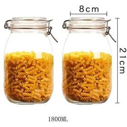 Yl Ly Glass Bottle Glass Sealed Canister Storage Jar Honey Milk Powder Storage Bottle Candy Jar 500Ml 1100Ml 1800Ml 3200Ml1800Ml2