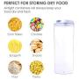 Airtight Food Storage Containers, Vtopmart 3 Pieces BPA Free Plastic Spaghetti Containers with Easy Lock Lids, for Kitchen Pantry Organization and Storage, Include 24 Labels