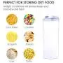 Airtight Food Storage Containers, Vtopmart 3 Pieces BPA Free Plastic Spaghetti Containers with Easy Lock Lids, for Kitchen Pantry Organization and Storage, Include 24 Labels