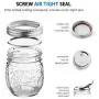 Glasbehälter, Regular Mouth, 8 oz, Set of 8, mit Schraubdeckeln und Bändern – Sicher für Einmachen, Fermentieren, Einlegen, Lagerung – Für Getränke und Dekoration. Toxinfrei. + SEWANTA Deckelöffner