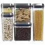 OXO SteeL 5-Piece Airtight Food Storage POP Container Set with 5 Labels OXO SteeL 5-Piece Airtight Food Storage POP Container Set with 5 Labels