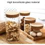 Food Storage Tank Glass Storage Jar Good Sealing Heat-Resistant Sealed Cans Dried Fruit Sealed Bottle Wood Lid