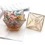 Kristallbehälter mit Deckel, Süßigkeitenbox, Zuckerglaskaraffe, Trockenfrüchtebehälter, kleines transparentes Diamant-Dekor, Haus-Schmuck-Dekoration