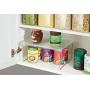 InterDesign Linus Pantry Shelving Unit, Kitchen Shelf Ideal for Ingredients, Jars and Utensils, Plastic, Clear, 30.5 x 25.5 x 15.2 cm