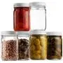 Glasbehälter (6er Pack) – 283 ml Marmeladen- Gläser mit Metalldeckel, für Konservierung, Handwerk und Trocknung von Lebensmitteln, klar