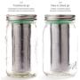 Rumble Jar - Next-Gen Cold Brew Coffee Maker for 32oz Mason Jar - 200 Micron Filter Is Ideal for Coarse Grounds & Stronger Coffee - Made Famous on Kickstarter - Includes Mason Jar & Cotton Filter Sock