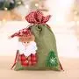 Linen Weihnachtspolster Beutel Süßigkeiten Bonbons Geschenke Beutel für Weihnachten Kinderbedarf Schneemann