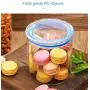 WÄNDLUNG Food Storage Container, Getrocknete Frucht Flasche, Gute Abdichtung, Heat-Resistant Borosilikat Glas Verschlussbehälter, Aufbewahrungsglas, Verschlussflasche, Blau