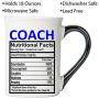 Cottage Creek Coach Mug Large 18 Ounce Ceramic Coach Coffee Mug/Coaching Gifts Food Label Coach Mug Coach Gifts [White]