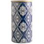 Cookie Jar Ceramic with Lids Airtight, Pottery Food Storage Containers Bpa Free Large for Kitchen Pantry Canisters Bulk Candy Store, 1.2L (Color : Blue-1)