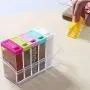 6er Set Aufbewahrung Flaschen Box Salz Pfeffer Flasche Glas Picnic Wiederverwendbar Tragbar, Gewürz Aufbewahrung Behälter - Gewürzspender, Würze Behälter, Gewürzflaschen Rot, Condiments Aufbewahrung