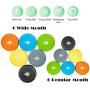 Jillmo Plastic Mason Jar Lids with Straw Hole, 6 Regular Mouth & 6 Wide Mouth Lids for Drinking & Storage