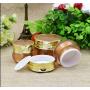 TOPWEL 10g/15g/30g Empty Refillable Golden Butterfly Acrylic Cosmetic Cream Jar Pot Bottle Container -Pack of 3 (15g)