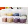 HUPLUE Plastic Kitchen Square Food Storage Containers Canister Grain Storage Tanks Food Storage Jar Airtight Food Storage Containers