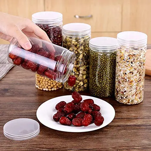 KaktusAngui Lagerbehälter Küchen-Aufbewahrungsboxen 3er Set Küchen Lebensmittel Dichtbehälter für Konserven Topf Gläser Tee Zucker Behälter - 3 Stück