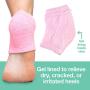 ZenToes Moisturizing Heel Socks 2 Pairs Gel Lined Toeless Spa Socks to Heal and Treat Dry, Cracked Heels While You Sleep (Regular, Fuzzy Pink)