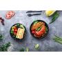 Glotoch 16ounce Meal Prep Containers, 1 Compartment Food Storage Containers for Meal Prep-Microwave, Freezer & Dishwasher Safe - Eco Friendly Safe Food Container, Pack of 10 Round