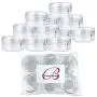 Béhance : 12 Pots Ronds Transparent de 15g/15ml (0,5oz) avec Bouchon à Vis pour Poudre d'Ombre à Paupières, Maquillage Minéral, Échantillons Cosmétiques - BPA Free