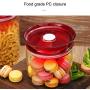WANGLXST Food Storage Container Set, Storage Jar, Pantry Durable Seal Pot Cereal Storage Container Dry Foods Liquids Clear Container, Transparent