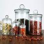 DonhDonh Household Airtight Sealed Nut Containers Sugar Jars Food Storage Containers with Glass Lid for Office Kitchen
