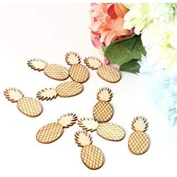 JUSTDOLIFE 10PCS Table Scatter Rustic Decorative Pineapple Wooden Craft Party Decoration