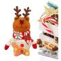 Amosfun Christmas Candy Jar Christms Favor Box with Reindeer Doll Star Shape Christmas Traet Jar for Kids Children Size S