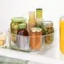 Tournebroche en Plastique Transparent Résistant mDesign pour Armoires, Cellier, Réfrigérateur, Plan de Travail - Organisateur Rotatif Portable pour Épices, Condiments, Fournitures de Pâtisserie