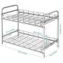 BESTONZON 2-Tier Spice Rack Standing Rack Kitchen Bathroom Countertop Storage Organizer Shelf Holder for Jars Bottle