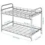 Étagère à épices 2 niveaux BESTONZON, Support de rangement pour comptoir Cuisine Salle de bain, Organisateur de Rangement pour Pots et Bouteilles. Étagère à épices 2 niveaux BESTONZON, Support de rangement pour comptoir Cuisine Salle de bain, Organisateur de Rangement pour Pots et Bouteilles.