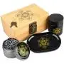 Stash Box Combo - Accessories Kit, Locking Wooden Box with Grinder, Rolling Tray, Smell Proof Glass Jar, Bamboo Box with Lock (Metatrons Cube) Stash Box Combo - Accessories Kit, Locking Wooden Box with Grinder, Rolling Tray, Smell Proof Glass Jar, Bamboo Box with Lock (Metatrons Cube)
