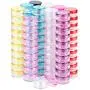 Sample Container, HNYYZL 5 Gram Empty Plastic Cosmetic Pot Jars for Eye Shadow Nails Powder Jewelry Cosmetic Lip Balm Lip Gloss Cream Lotion(10 colors, 100 Pcs)