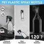 Plastic Spray Bottles for Cleaning Solutions，10OZ Reusable Empty Container with Durable Black Trigger Sprayer, for Disinfection Gardening Blended Essential Oils - Hair Care Moisturize - 3Pack