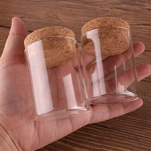 Glasbehälter & Flaschen | 12 Stück 50ml Teströhrchen mit Korkstopfen, Gewürzgefäße, Behälter, Flaschen, Vials, DIY Bastelbedarf | von HUDITOOLS | 1 PC