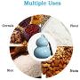 Ceramic Pottery Cereal Containers Canister Cookie Jar with Lids Large, Airtight Food Storage Containers Bins for Kitchen Pantry Organization Flour Rice Candy Bulk, 1L, 20x14cm (Color : Blue)