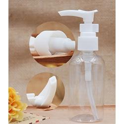 3PCS 30ml Refillable Clear Empty Pump Bottle Cream Makeup Travel Cosmetic Container With White Head for Lotion Bath Shower Dispenser (30ML)