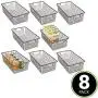 mDesign Modern Farmhouse Metal Wire Storage Organizer Bin Basket with Handles for Kitchen Cabinets, Pantry, Closets, Bedrooms, Bathrooms - 16.25" Long, 8 Pack - Bronze mDesign Modern Farmhouse Metal Wire Storage Organizer Bin Basket with Handles for Kitchen Cabinets, Pantry, Closets, Bedrooms, Bathrooms - 16.25" Long, 8 Pack - Bronze