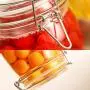 4PCS Food Storage Containers Canisters Sets, Silicone sealing Ring and Stainless Steel Buckle, Lead-free Glass Jars Vacuum Seal for Tea Sugar Pop for Kitchen