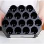 Spice Rack, Kitchen Food Grade Glass Seasoning Box Storage Large Capacity Kitchen Supplies Seasoning Jar Set Kitchen Storage Rack (Color : Silver, Size : One size)