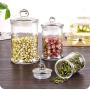 YTF-Transparent glass tea cans, kitchen food multi-grain storage tanks, Chinese herbal medicine dried fruit sealed cans