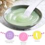 Teenitor 150 PCS Mini Disposable Make Up Plastic Spoon Spatula, Smooth Waxing Spatulas Cosmetic Facial Cream Mask Spatula Mixer White, 2.2 Inch Long