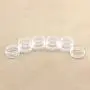 5 Layers Stacked Adjustable Clear Plastic Jar Mini Storage Bottles Container Pots For Nail Art Small Clear Balm Powder Can Tins,Clear