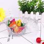 Glass Jar Embossed Candy Bowl with Lid, Crystal Lid Storage Tank, for Wedding Promotion (Diameter: 4.2 Inches)