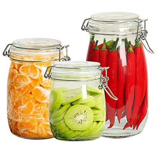 MFWFR Sealed cans, Glass Bottles with lid Food Grade, Household Portable Honey Passion Fruit Storage jar, Glass Sugar jar,M2