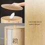Food Jars & Crocks Storage M Barrel Home Kitchen Wooden Rice Barrel Moisture-proof Insect-proof Sealed Rice Box Large Capacity Rice Storage Breathable (Color : Yellow, Size : 2530cm)