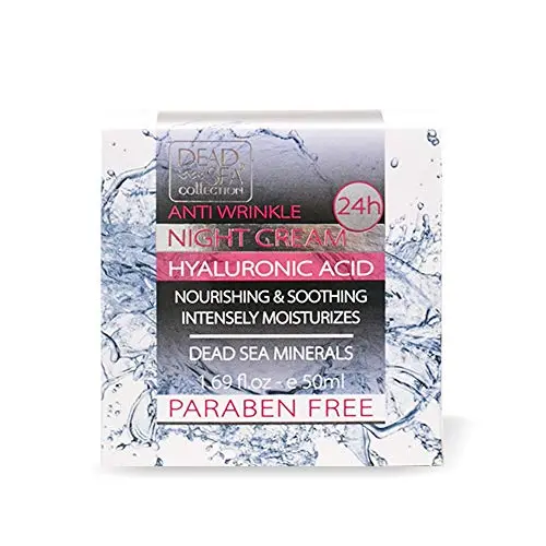 Dead Sea Collection Anti-Falten Nachtcreme mit Hyaluronsäure zur Pflege und Beruhigung – 48 ml