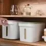 WANGLX ST Storage Tanks Cereal Container Airtight Grain Jar Rice Storage Box Storage Bucket Storage Box Kitchen Storage Jar Green,Pink,9L