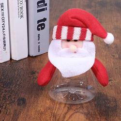 Toyvian 5pcs Christmas Candy Jar Cookie Containers Boxes for Christmas Ornament Holiday Party Decoration Toy (Santa)